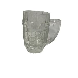 DADs barrel shaped clear glass smaller beer mug
